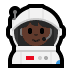 👩🏿‍🚀 woman astronaut: dark skin tone display on Windows